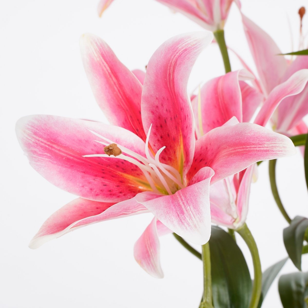 KantoormeubelenPlus Tijgerlelie Kunstplant in Bloempot Stan - H47 x Ø45 cm - Fuchsia