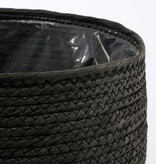 KantoormeubelenPlus Jorck Mand voor Planten - H19 x Ø22 cm - Papier - Zwart