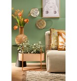 KantoormeubelenPlus Shandy Staande Plantenbak - L54 x B23 x H48 cm - Metaal - Off White, Lichtbruin