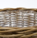 KantoormeubelenPlus Marcia Plantenmand voor Buiten - Set van 3 - H40 x Ø43 cm - Rotan - Grijs