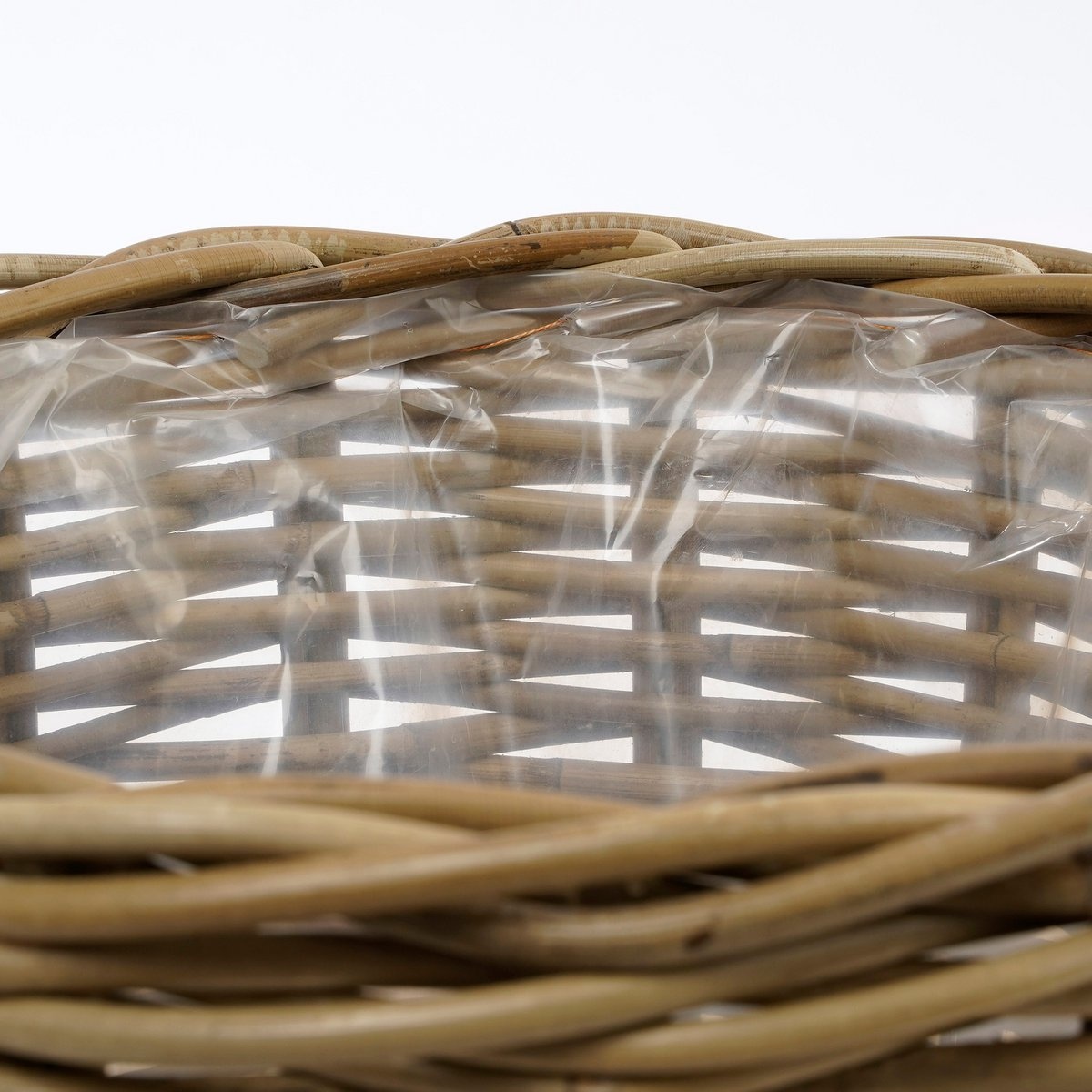 KantoormeubelenPlus Marcia Plantenmand voor Buiten - Set van 3 - H40 x Ø43 cm - Rotan - Grijs