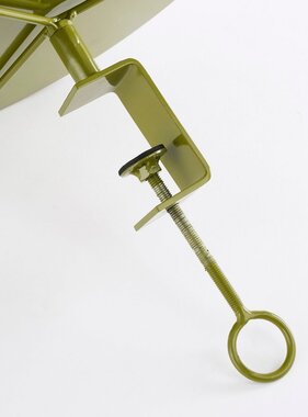 KantoormeubelenPlus Aston Dienblad met Klem - H30 x Ø30,5 cm - Metaal - Donkergroen