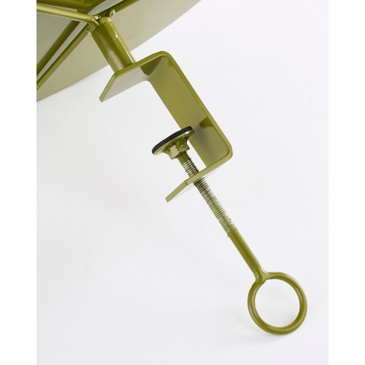 KantoormeubelenPlus Aston Dienblad met Klem - H30 x Ø30,5 cm - Metaal - Donkergroen