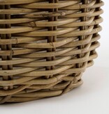 KantoormeubelenPlus Marcia Plantenmand voor Buiten - Set van 3 - H40 x Ø43 cm - Rotan - Grijs