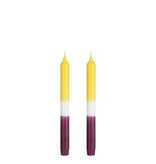 KantoormeubelenPlus Dip-dye Dinerkaars - Set van 2 - H25 cm - Geel