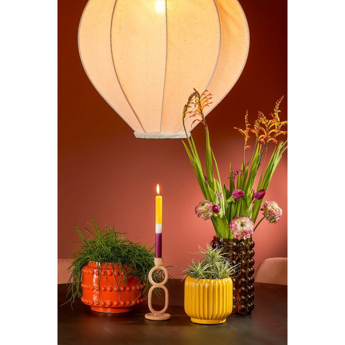 KantoormeubelenPlus Dip-dye Dinerkaars - Set van 2 - H25 cm - Geel