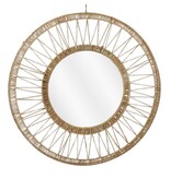 KantoormeubelenPlus Ludy Wandspiegel - H5 x Ø70 cm - Jute - Lichtbruin