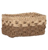 Reno Basket - Mand in zeegras, natuur/bruin, rechthoekig, 30x20x15 cm