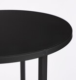 KantoormeubelenPlus Quinty Bijzettafel - Set van 3 - H70 x Ø32 cm - Metaal - Zwart