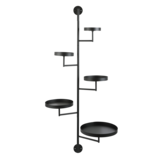 KantoormeubelenPlus Perry Wandrek - L36 x B30 x H120 cm - Metaal - Zwart