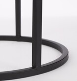 KantoormeubelenPlus Quinty Bijzettafel - Set van 3 - H70 x Ø32 cm - Metaal - Zwart
