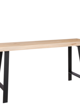 KantoormeubelenPlus Plano Bank - L92 x B31 x H46 cm - Vurenhout - Lichtbruin