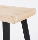 KantoormeubelenPlus Plano Bank - L92 x B31 x H46 cm - Vurenhout - Lichtbruin