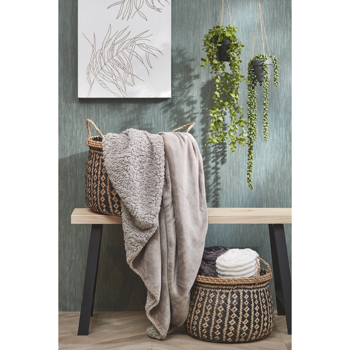 KantoormeubelenPlus Plano Bank - L92 x B31 x H46 cm - Vurenhout - Lichtbruin