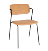 KantoormeubelenPlus Nanet Eetkamerstoel - Velvet - Lichtbruin