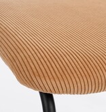 KantoormeubelenPlus Nanet Eetkamerstoel - Velvet - Lichtbruin