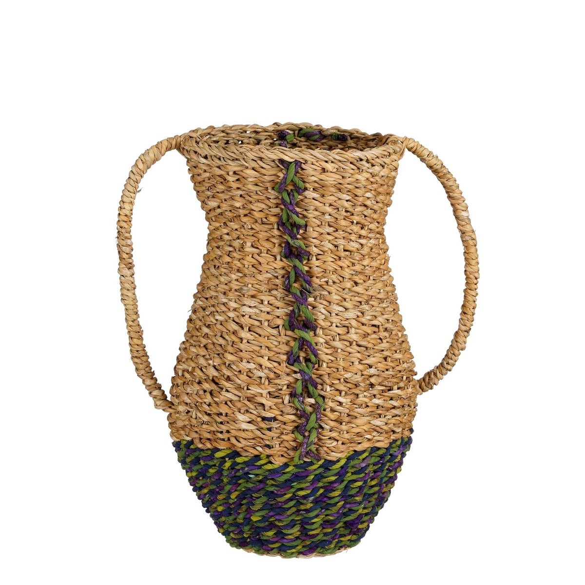 KantoormeubelenPlus Cambridge Decoratieve Vaas - H35 x Ø23 cm - Zeegras - Groen