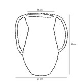 KantoormeubelenPlus Cambridge Decoratieve Vaas - H35 x Ø23 cm - Zeegras - Groen