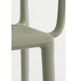 KantoormeubelenPlus Paloma Tuinstoel - L53 x B53 x H77,5 cm - Polypropyleen - Lichtgrijs