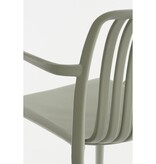 KantoormeubelenPlus Paloma Tuinstoel - L53 x B53 x H77,5 cm - Polypropyleen - Lichtgrijs