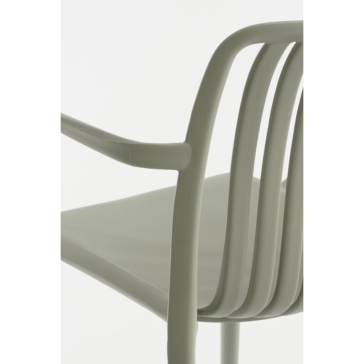 KantoormeubelenPlus Paloma Tuinstoel - L53 x B53 x H77,5 cm - Polypropyleen - Lichtgrijs