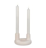 KantoormeubelenPlus Kaarsenhouder - Kaarsenhouder, keramiek, beige, ø13x8,5 cm