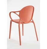 KantoormeubelenPlus Nebraska Tuinstoel - L56 x B56,5 x H80 cm - Polypropyleen - Zalm