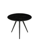 KantoormeubelenPlus Jailey Bijzettafel - Set van 2 - H49 x Ø50 cm - Gerecycled Hout - Zwart