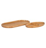 Chefalu Serveerblad - Serveerblad, bamboe, naturel, set van 2