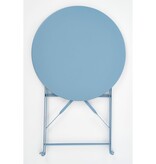 KantoormeubelenPlus Laurence Bistroset - Set van 3 - Metaal - Lichtblauw