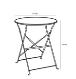 KantoormeubelenPlus Laurence Bistroset - Set van 3 - Metaal - Lichtblauw