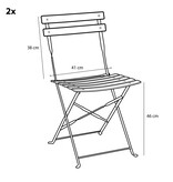 KantoormeubelenPlus Laurence Bistroset - Set van 3 - Metaal - Lichtblauw
