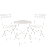 KantoormeubelenPlus Laurence Bistroset - Set van 3 - Metaal - Wit