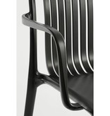 KantoormeubelenPlus Paloma Tuinstoel - L53 x B53 x H77,5 cm - Polypropyleen - Zwart