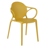 KantoormeubelenPlus Nebraska Tuinstoel - L56 x B56,5 x H80 cm - Polypropyleen - Oker