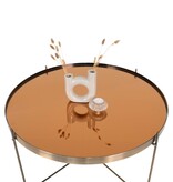 Venezia Coffee Table - Salontafel in messingkleurig staal met glas ø70xh40cm