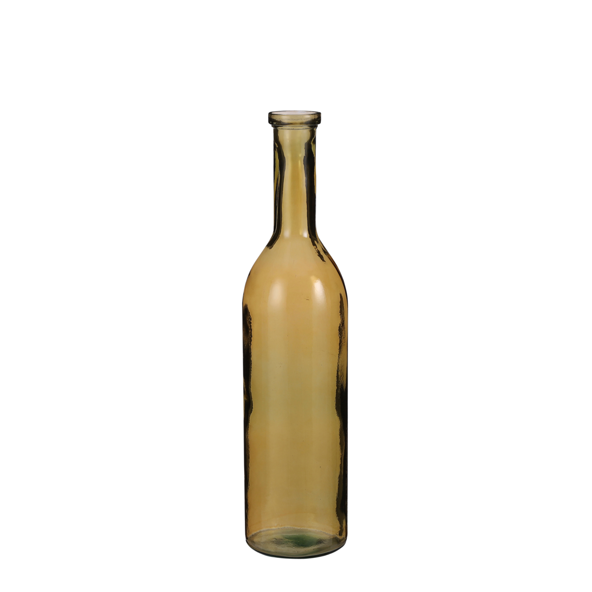 KantoormeubelenPlus Rioja Fles Vaas - H75 x Ø18 cm - Gerecycled Glas - Oker