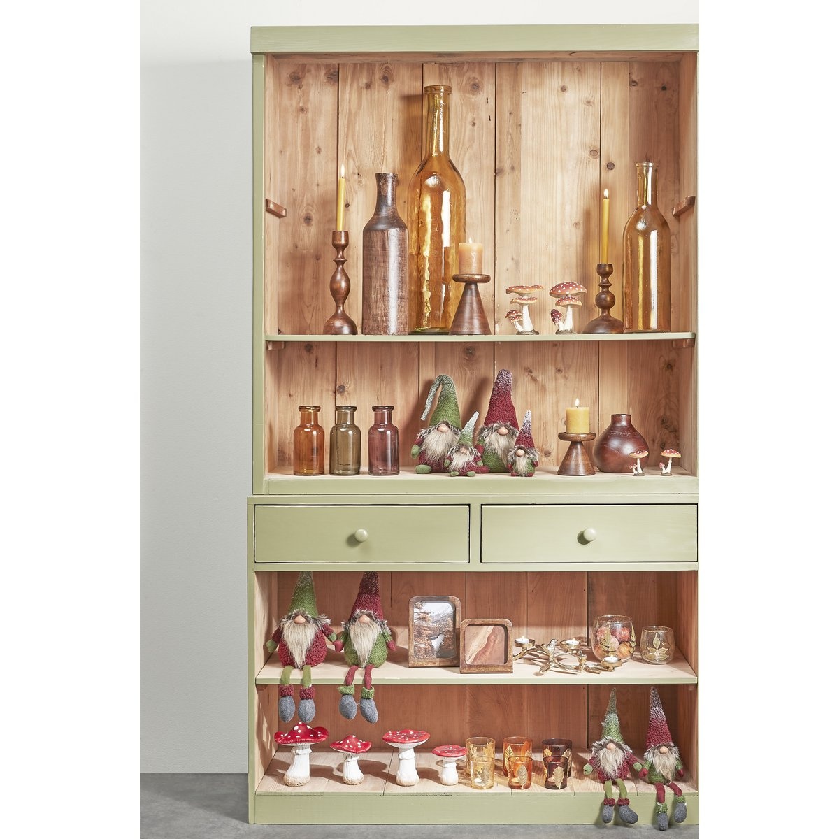 KantoormeubelenPlus Rioja Fles Vaas - H75 x Ø18 cm - Gerecycled Glas - Oker