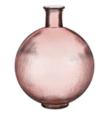 KantoormeubelenPlus Firenza Fles Vaas - H42 x Ø34 cm - Gerecycled Glas - Lichtroze