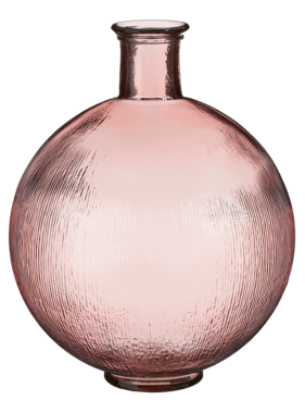 KantoormeubelenPlus Firenza Fles Vaas - H42 x Ø34 cm - Gerecycled Glas - Lichtroze