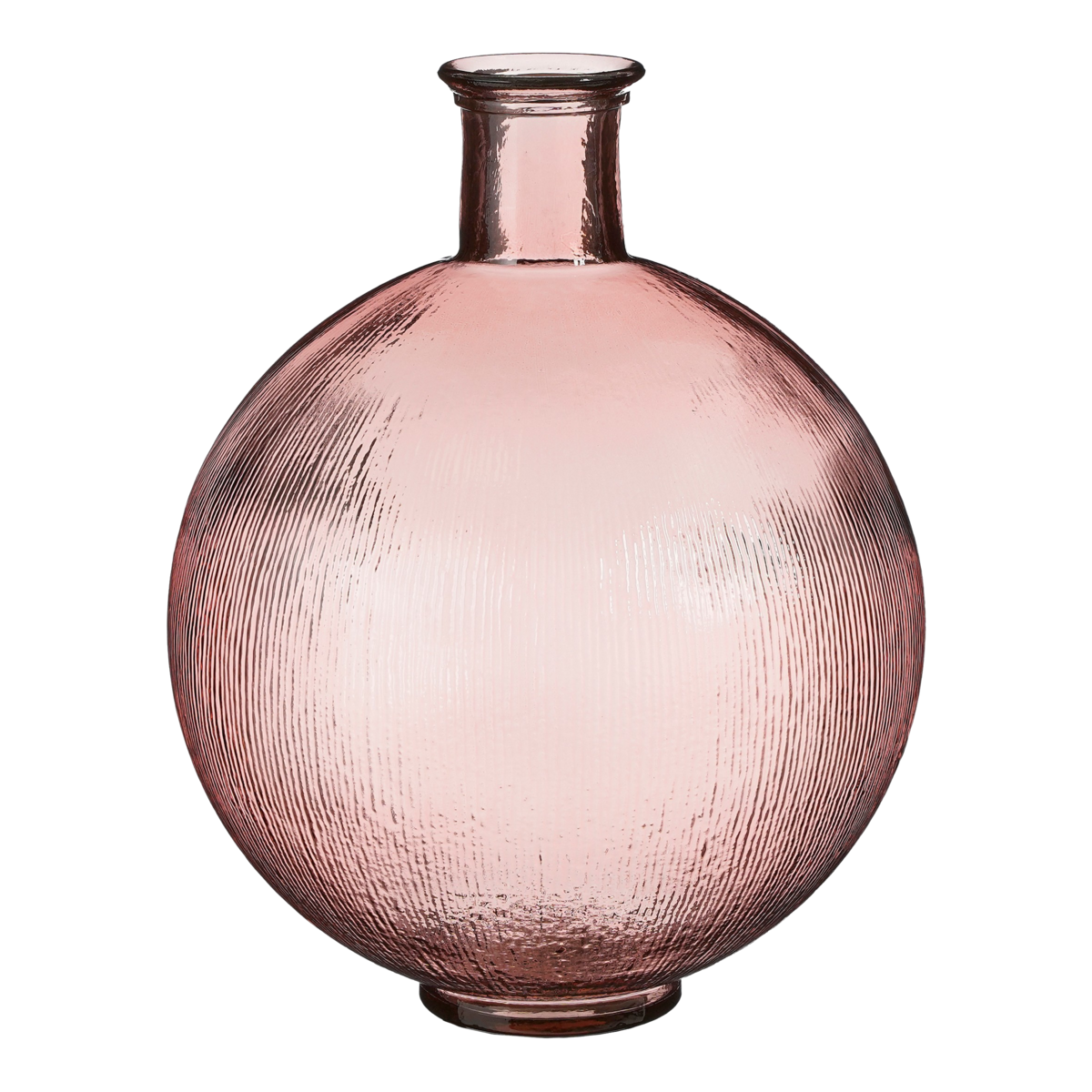 KantoormeubelenPlus Firenza Fles Vaas - H42 x Ø34 cm - Gerecycled Glas - Lichtroze