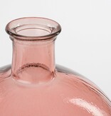 KantoormeubelenPlus Firenza Fles Vaas - H42 x Ø34 cm - Gerecycled Glas - Lichtroze
