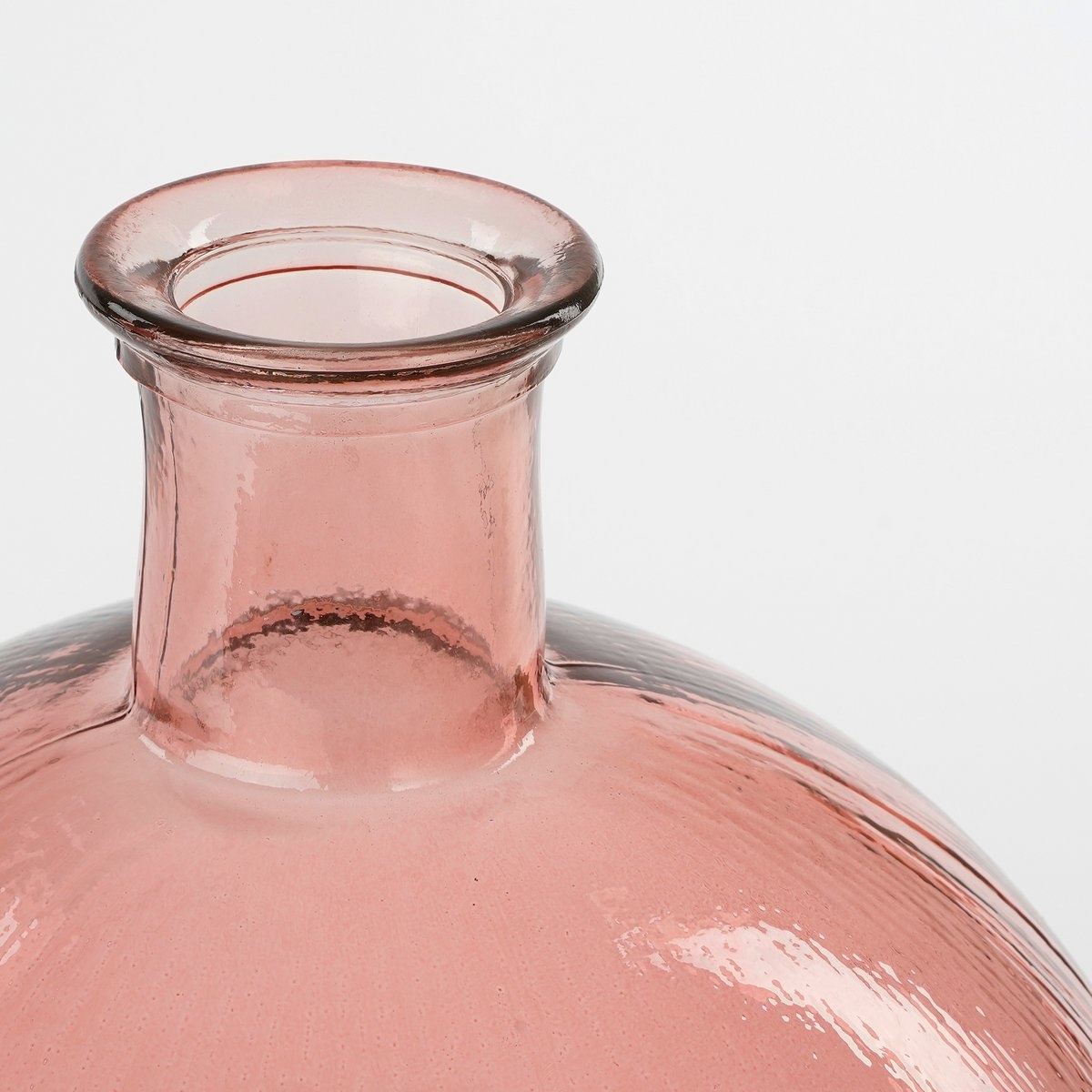 KantoormeubelenPlus Firenza Fles Vaas - H42 x Ø34 cm - Gerecycled Glas - Lichtroze