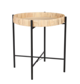 KantoormeubelenPlus Kaj Bijzettafel - H51 x Ø44,5 cm - Rotan - Bruin