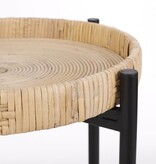 KantoormeubelenPlus Kaj Bijzettafel - H51 x Ø44,5 cm - Rotan - Bruin