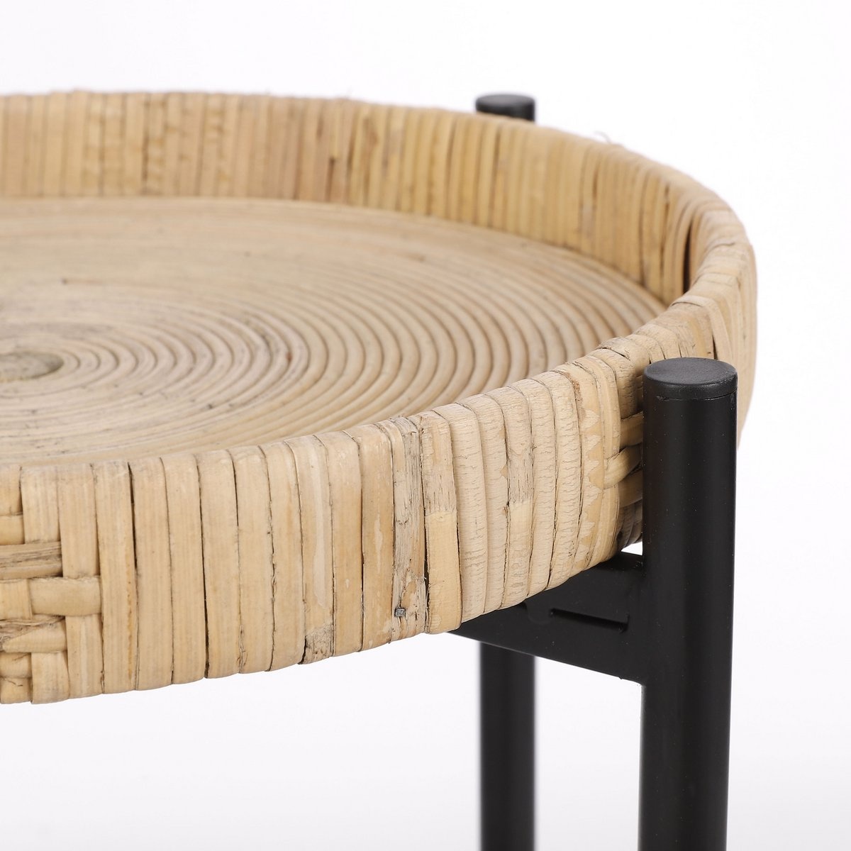 KantoormeubelenPlus Kaj Bijzettafel - H51 x Ø44,5 cm - Rotan - Bruin