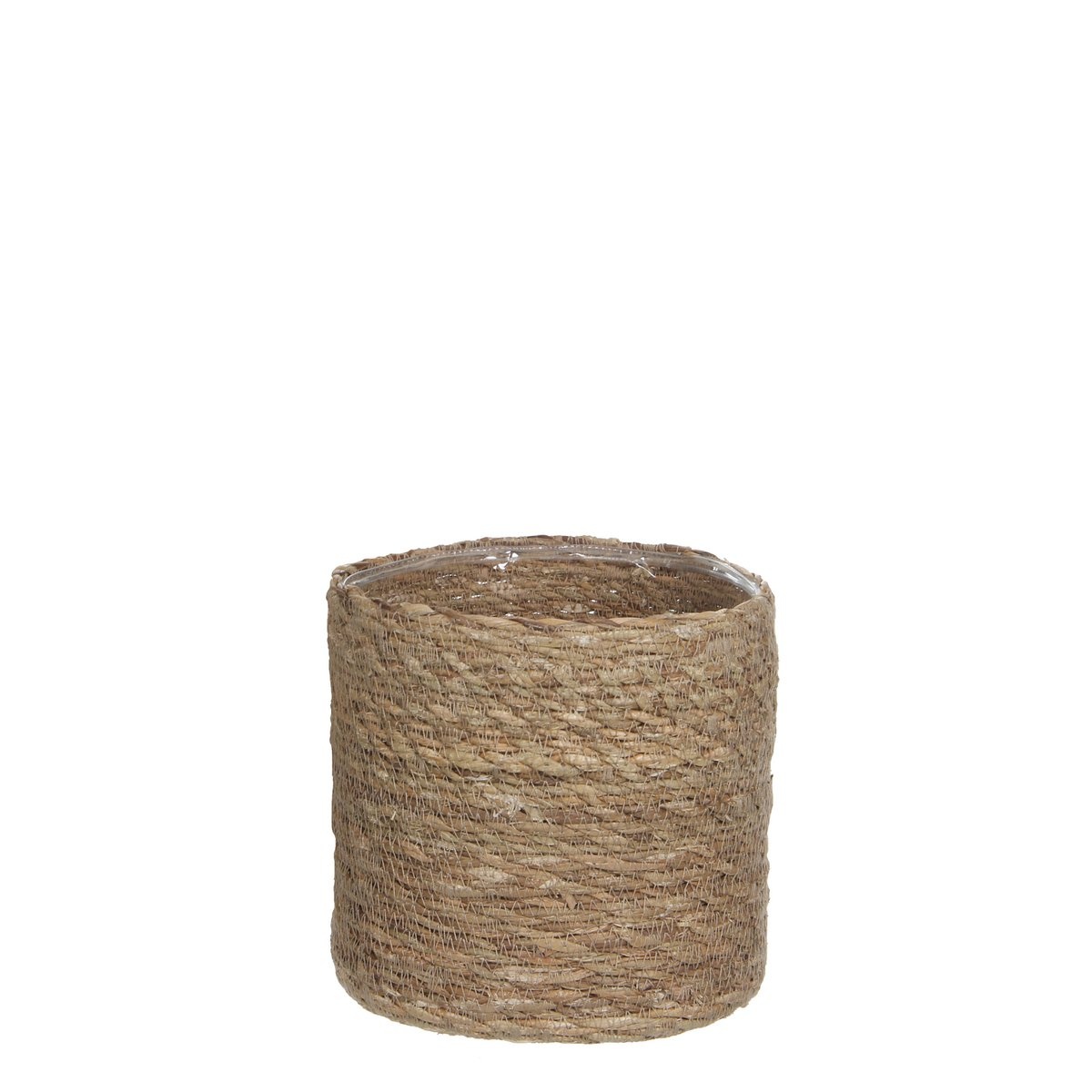 KantoormeubelenPlus Atlantic Mand voor Planten - H18 x Ø18 cm - Zeegras - Lichtbruin