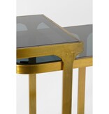 KantoormeubelenPlus Kevin Bijzettafel - Set van 2 - L48 x B37 x H52 cm - Metaal - Goud