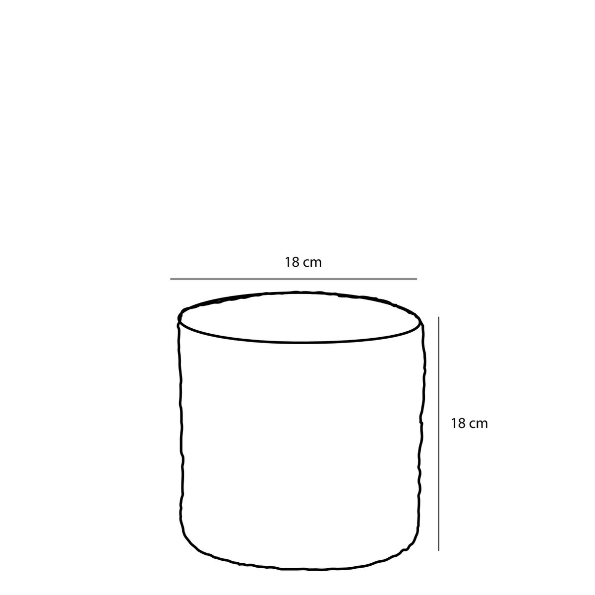 KantoormeubelenPlus Atlantic Mand voor Planten - H18 x Ø18 cm - Zeegras - Lichtbruin