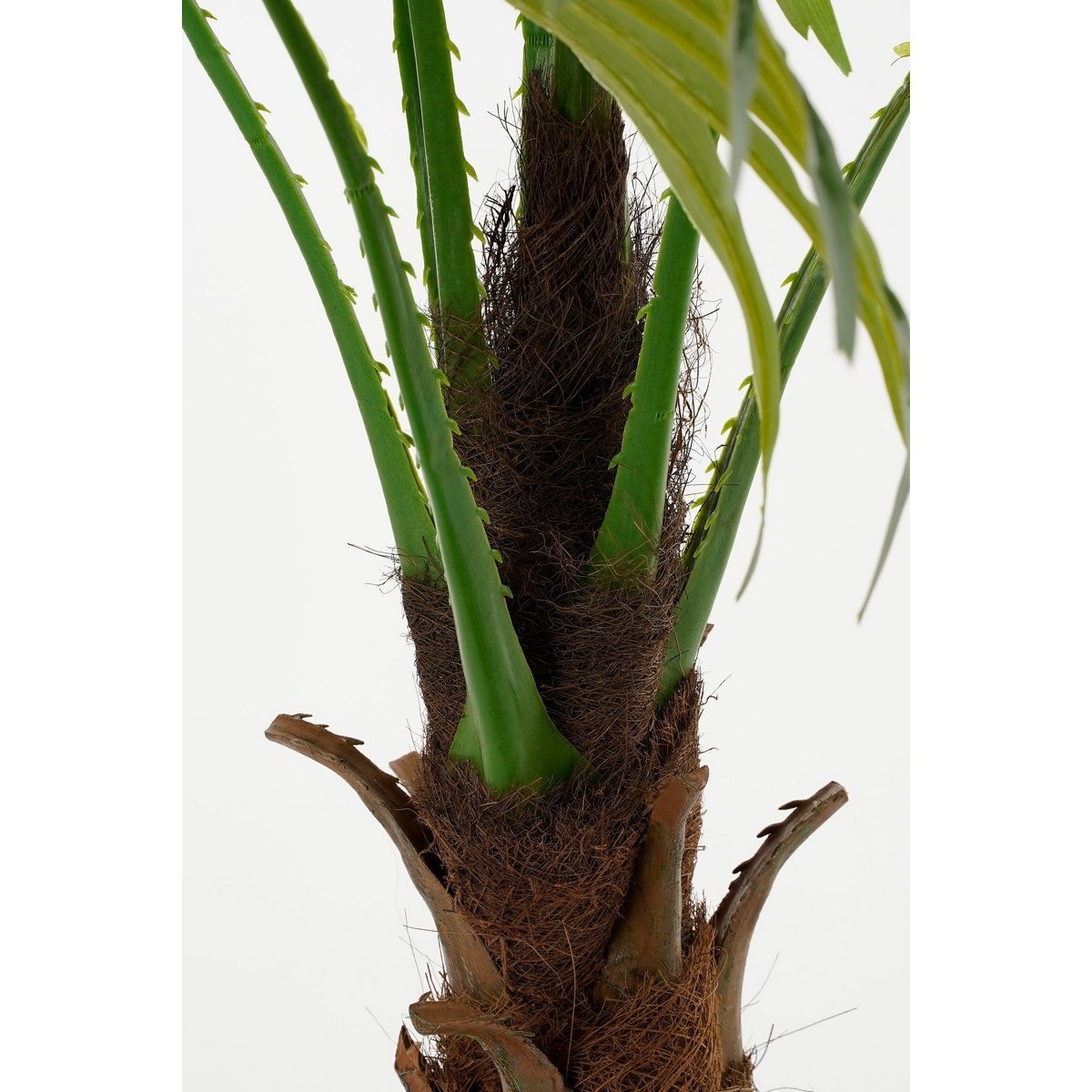 KantoormeubelenPlus Waaierpalm Kunstplant in Bloempot - H120 x Ø80 cm - Groen